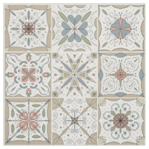Tela Mosaico de baldosas con patrón