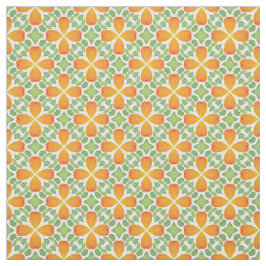 Tela mosaico de flores de patrón floral naranja retro d
