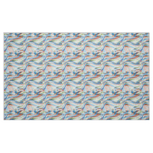 Tela Mosaico de onda geométrica vibrante