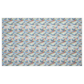 Tela Mosaico de onda geométrica vibrante