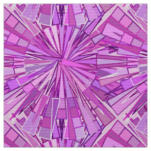 Tela Mosaico geométrico moderno, violeta y orquídea