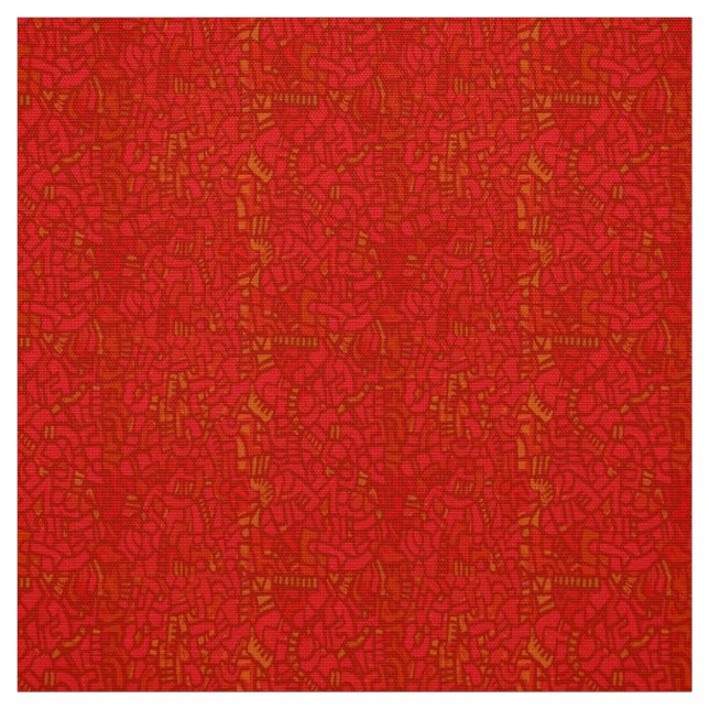 Tela Mosaico Rojo Inspirado en Haring (Retal)