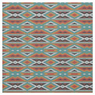 Tela Mosaico Tribal Rústico Patrón Indígena Americano