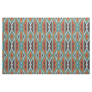 Tela Mosaico Tribal Rústico Patrón Indígena Americano