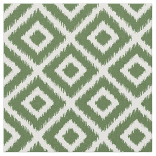Tela Moss Green Ikat Diamonds