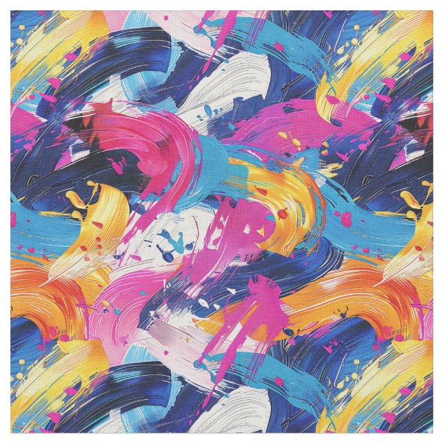 Tela motif coups de pinceaux (De cerca)