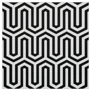 Tela Motif Deco egipcio - blanco y negro
