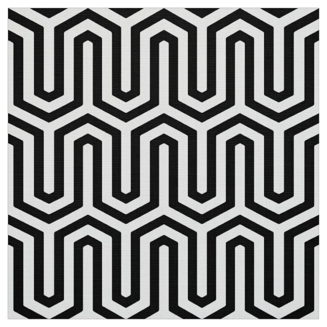 Tela Motif Deco egipcio - blanco y negro (Retal)