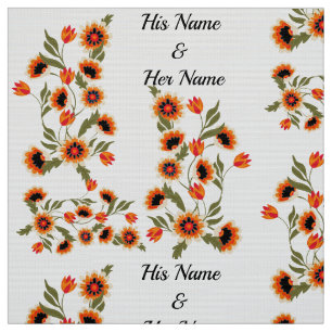 Tela Motif escandinavo arte popular pareja romántica