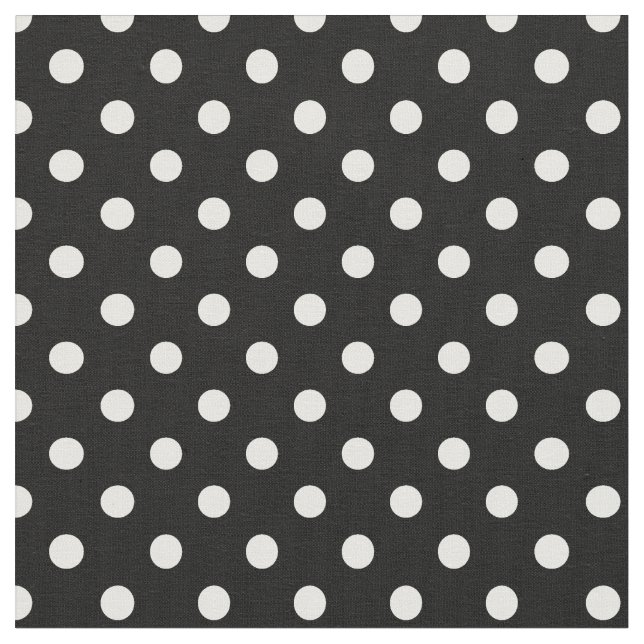 Tela Motif Pois Blanc Noir et blanc (De cerca)