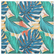 Motivo verde de hojas de palma tropicales