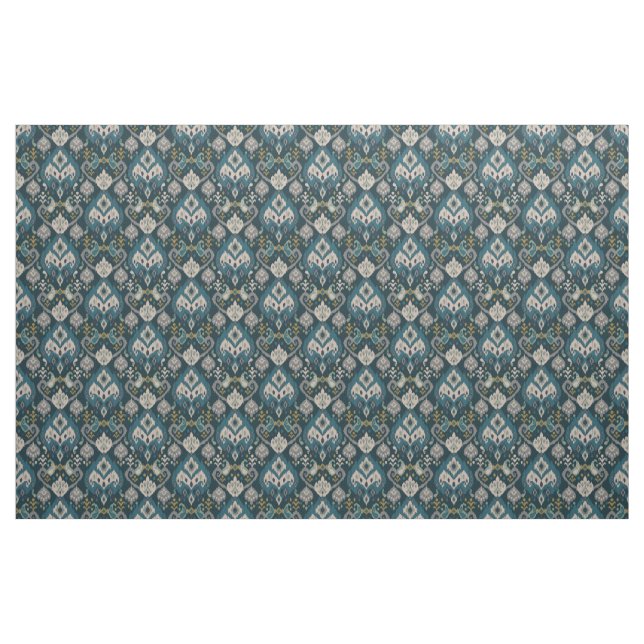 Tela Motivos africano boho estampado floral Ikat ("Cuarto gordo" (fat quarter))