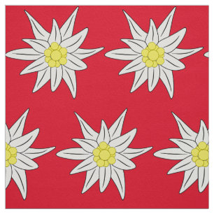 Tela motivos florales rojos y blancos del Bonito