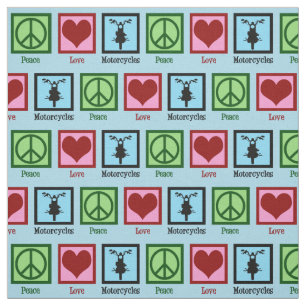 Tela Motocicletas Peace Love