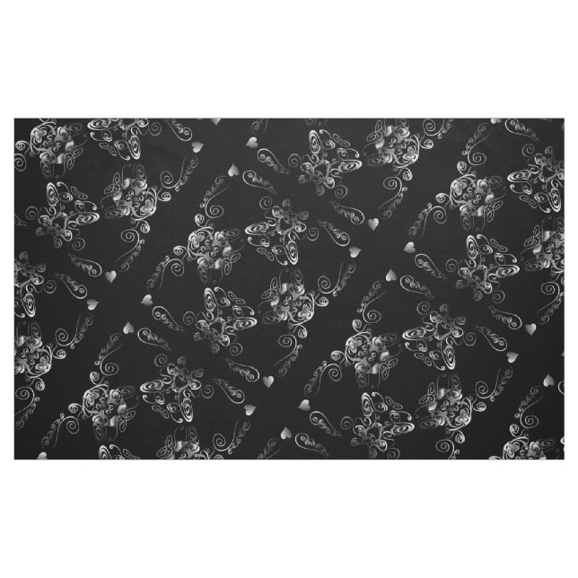 Tela Motores inspiradores de cin en negro ("Cuarto gordo" (fat quarter))