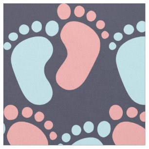 Tela Móviles de niño bebé dulce improntas de pie pis