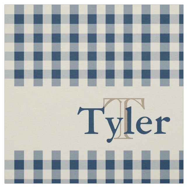 Tela Muchacho del personalizado del monograma del (Retal)