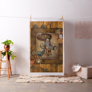 Tela Mujeres de Steampunk con el búho del steampunk