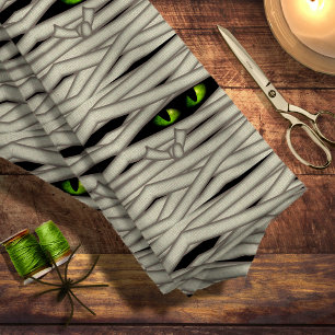 Tela Mummy Eyes Halloween Green ID685