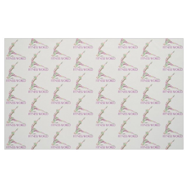 Tela Mundo de fitness ("Cuarto gordo" (fat quarter))