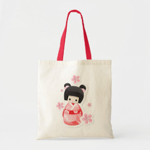 Tela Muñeca japonesa del geisha - bolso de la serie de