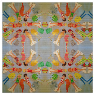 Tela Muñecas de papel del verano