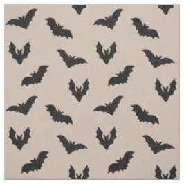 Tela Murciélagos Espeluznantes Negros Taupe Halloween V