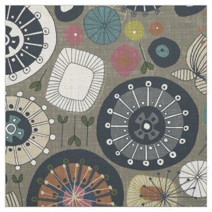 Tela musgo de flores