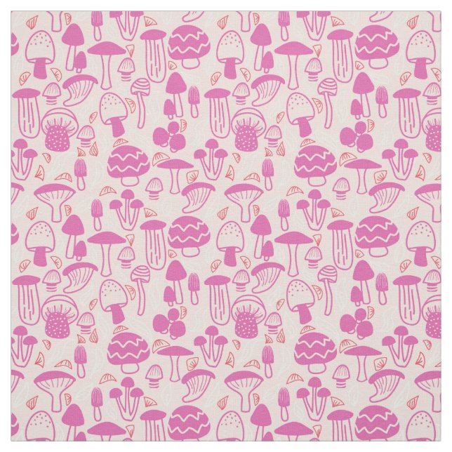 Tela Mushroom Magenta Pink (Retal)