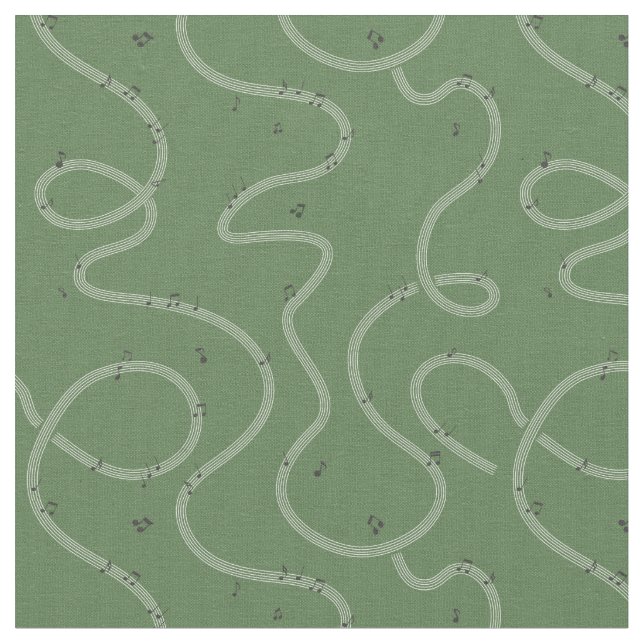 Tela Music Note Sign Green additional (De cerca)