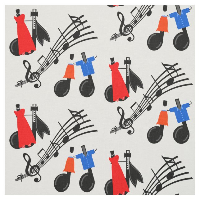 Tela Music Notes Print Fabric (Retal)