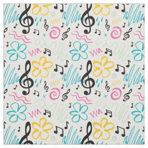 Tela Music Notes Treble Clef Music Band 90s Style