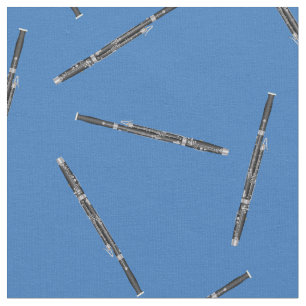 Tela Música Baszónica Decoración Azul