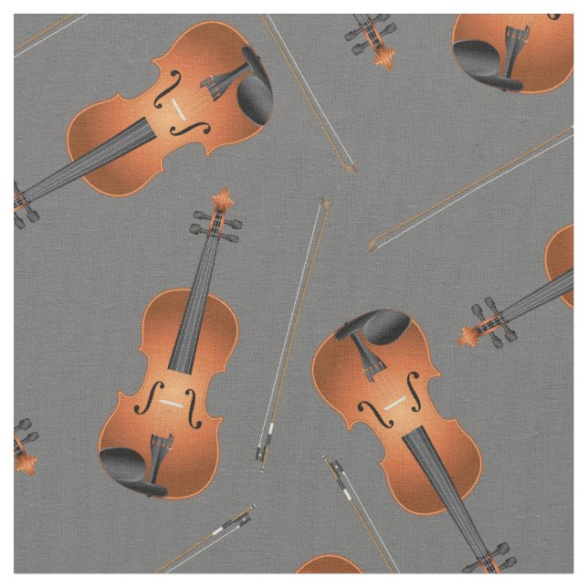 Tela Música De Viola Decoración Gris (De cerca)