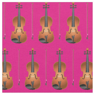 Tela Música De Viola Decoración Rosa