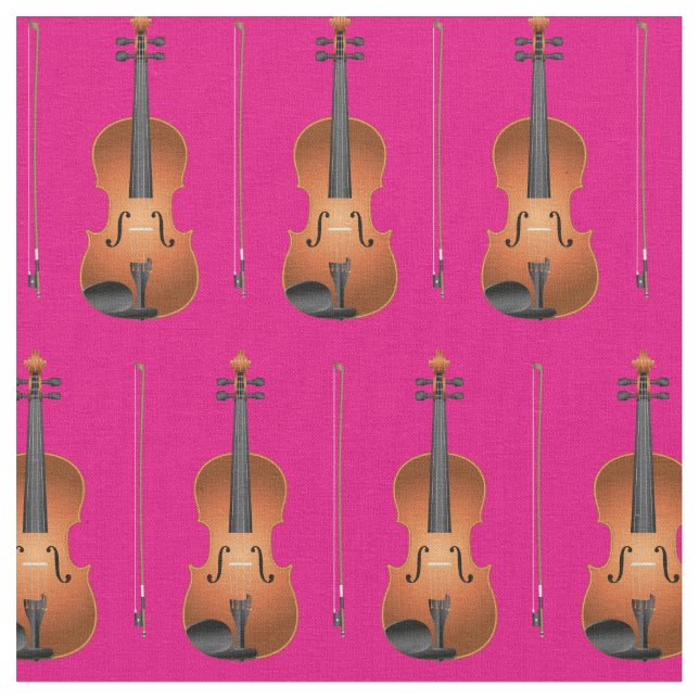 Tela Música De Viola Decoración Rosa (De cerca)