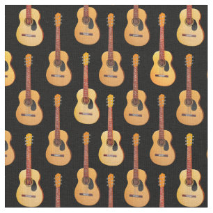 Tela Músico de Guitars acústicos clásicos sobre negro