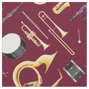 Tela Músico de música Burgundy, banda de marcha