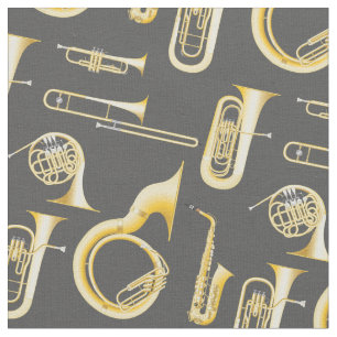 Tela Músico de música de banda de instrumentos de latón