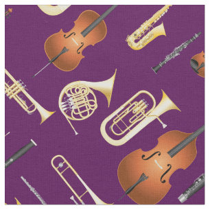 Tela Músico musical de orquesta instrumental decorando 