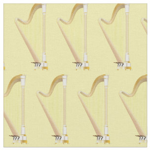Tela Músico musical Harps Decoración Amarillo