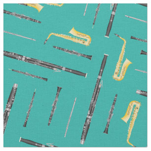 Tela Músico Turquesa de música de Woodwind Band Instr