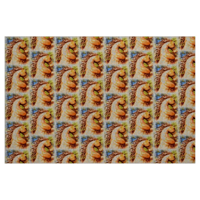 Tela mustangos prancing ("Cuarto gordo" (fat quarter))