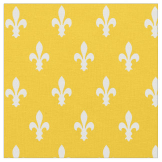 Tela Mustard Victorian Fleur de Lys Fabric