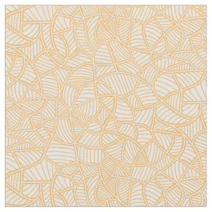 Tela Naranja aleatorio de hojas de mosaico pálido