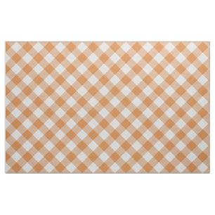 Tela Naranja Apricot Cottage Gingham Stripes