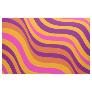 Tela Naranja Atrevido Morado Rosa Rayas Onduladas Y2K R