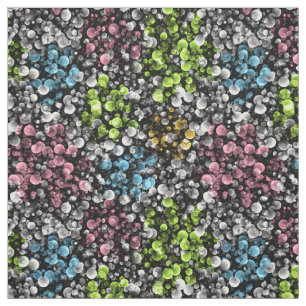 Tela Naranja azul Patrón de puntos de polka verde limón