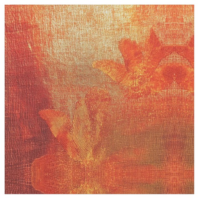 Tela Naranja Batik (De cerca)