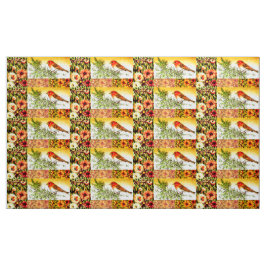 Tela Naranja Blossom Bird
